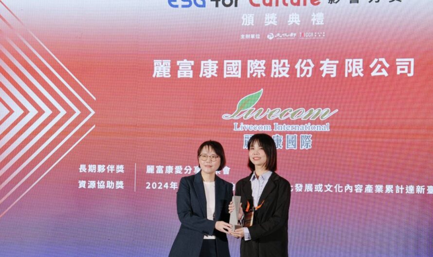 麗富康國際榮獲首屆「ESG for Culture影響力獎」雙獎殊榮